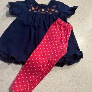 New toddler outfit - ruffle top with flowers